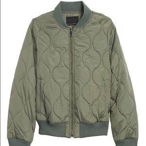 Banana Republic Water-Resistant Quilted Bomber